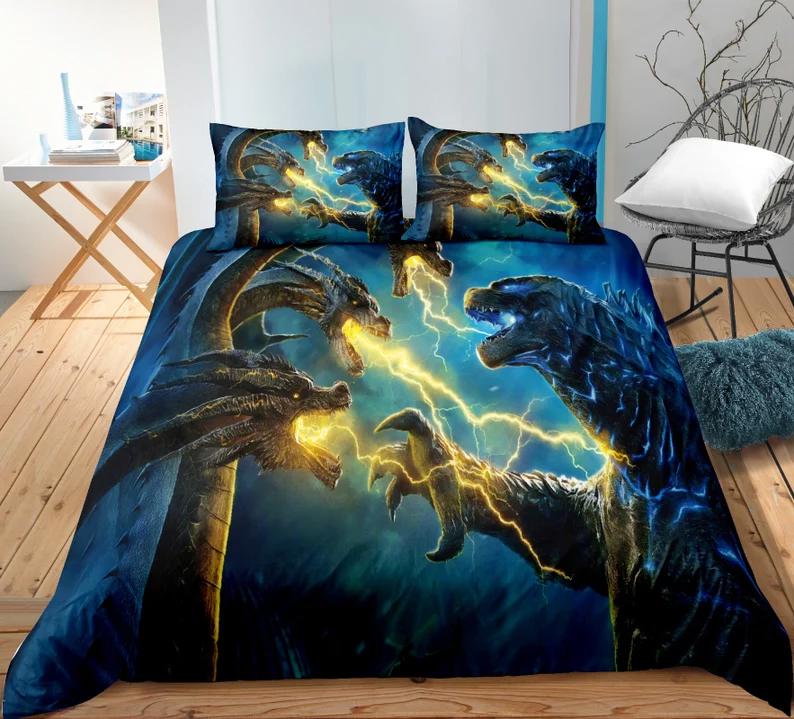 Godzilla comforter bed sets movies theme full bedding set Bedding Sets
