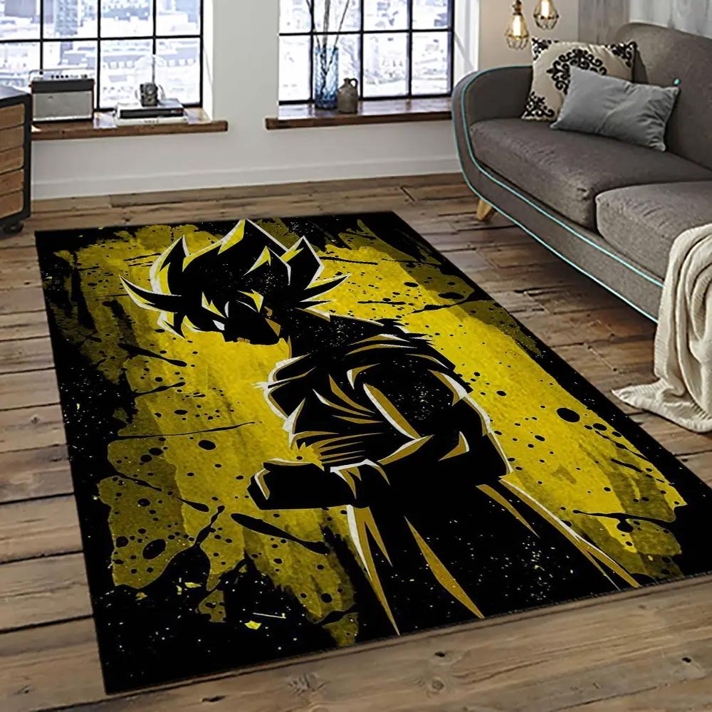 Goku characters cartoon movie carpet rectangle area rug for living room bedroom decor gku13 Rectangle Rug