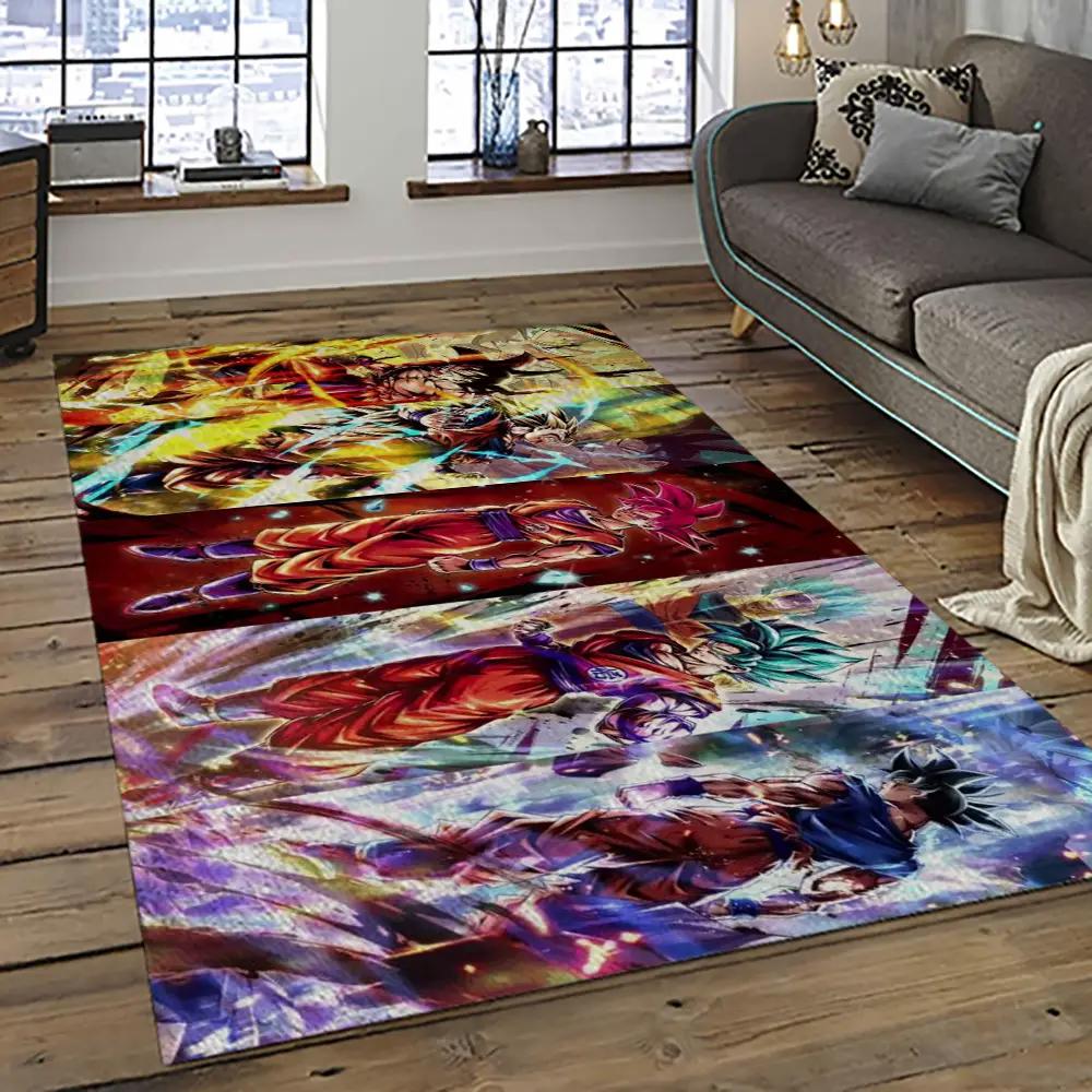 Goku characters cartoon movie carpet rectangle area rug for living room bedroom decor gku42 Rectangle Rug