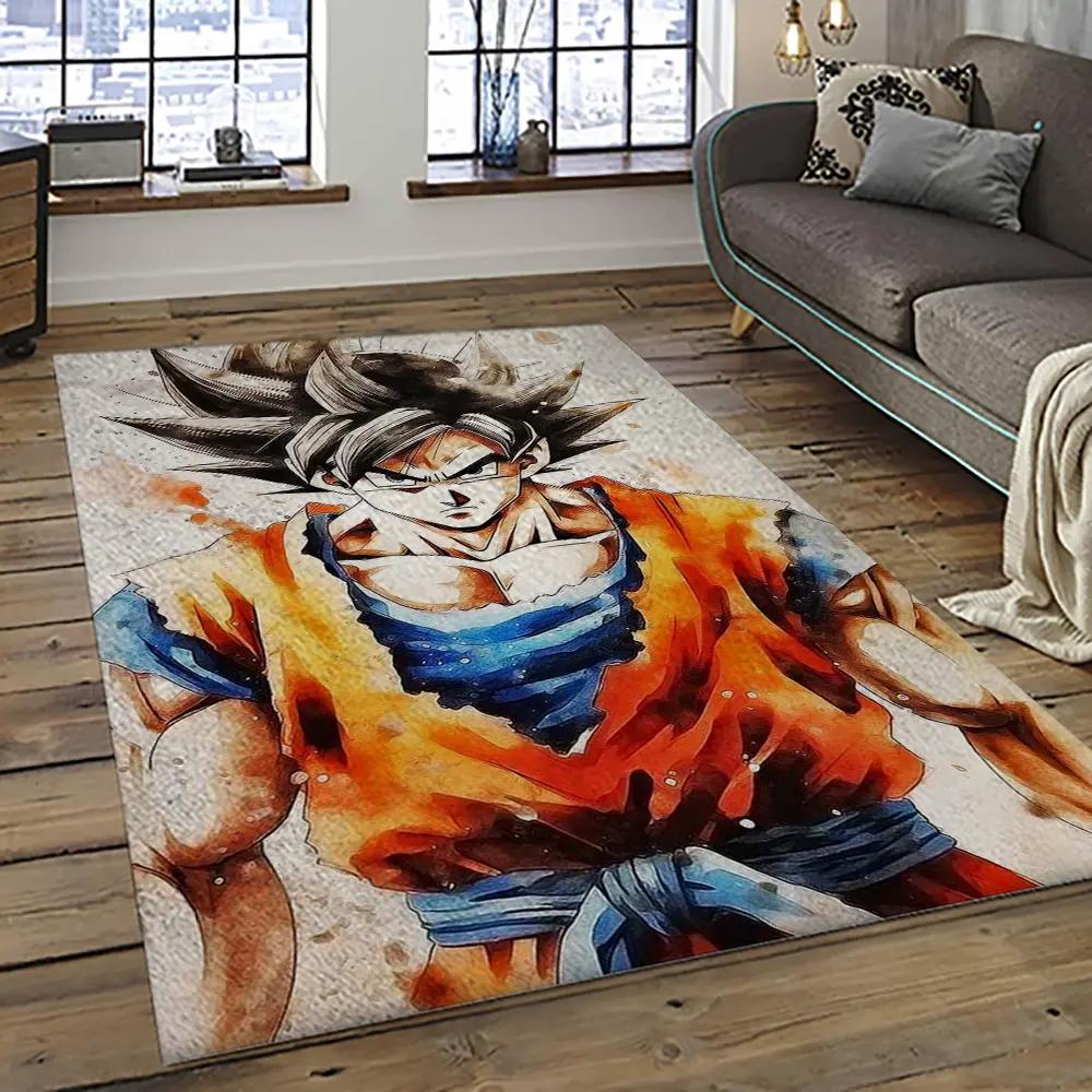 Goku characters cartoon movie carpet rectangle area rug for living room bedroom decor gku67 Rectangle Rug