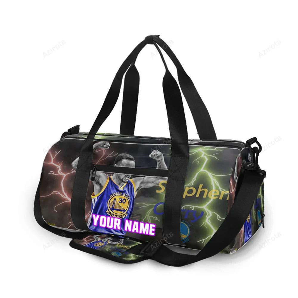 Golden state warriors stephen curry 30 texture4 personalized name travel bag gym bag 1159 Travel Bag