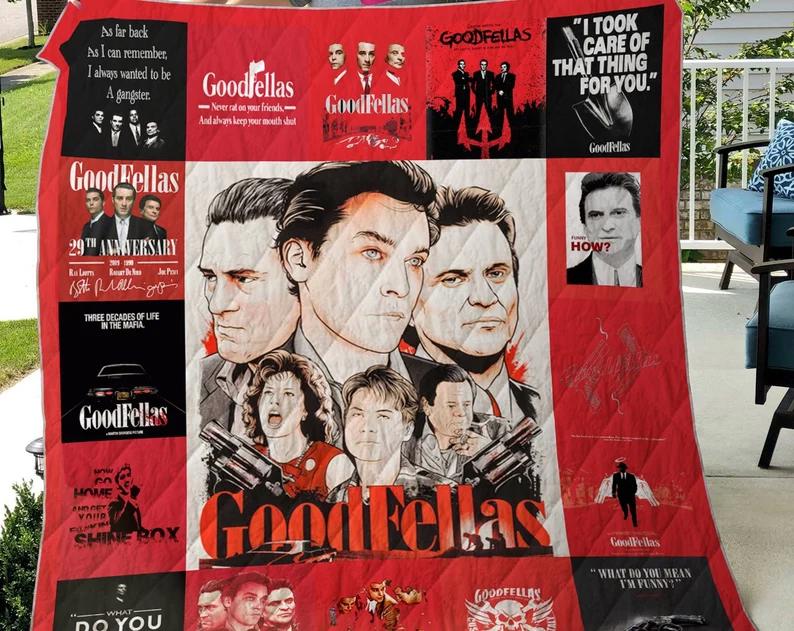Goodfellas fleece blanket, goodfellas blanket, goodfellas characters blanket, birthday gifts, christmas gifts Quilt Blanket