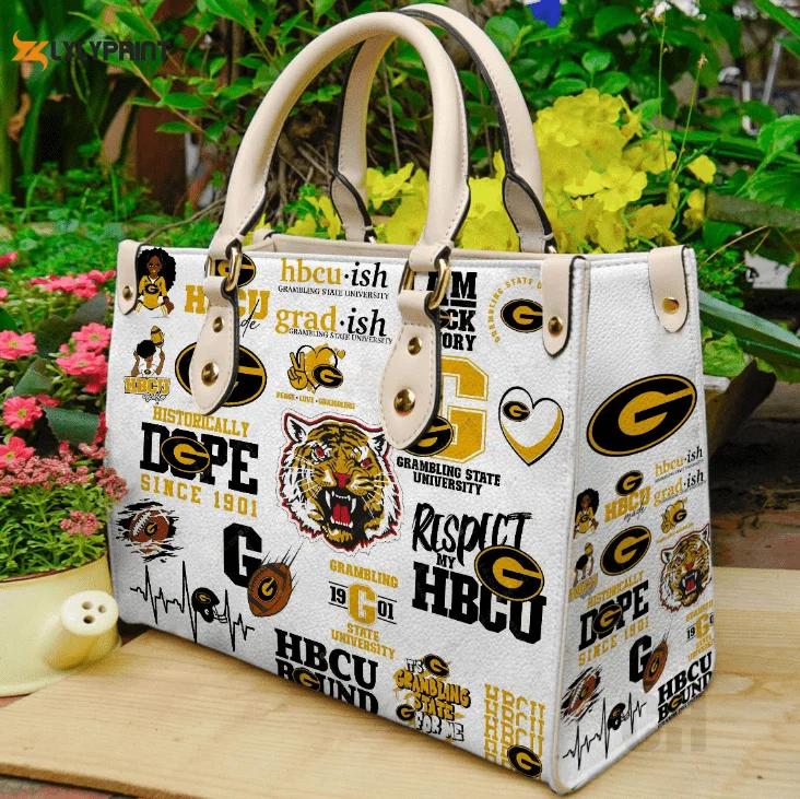 Grambling state tigers leather handbag 3337 Women Leather Hand Bag