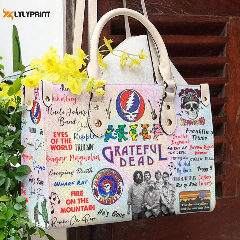 Grateful dead leather bag for women gift 1912 Women Leather Hand Bag