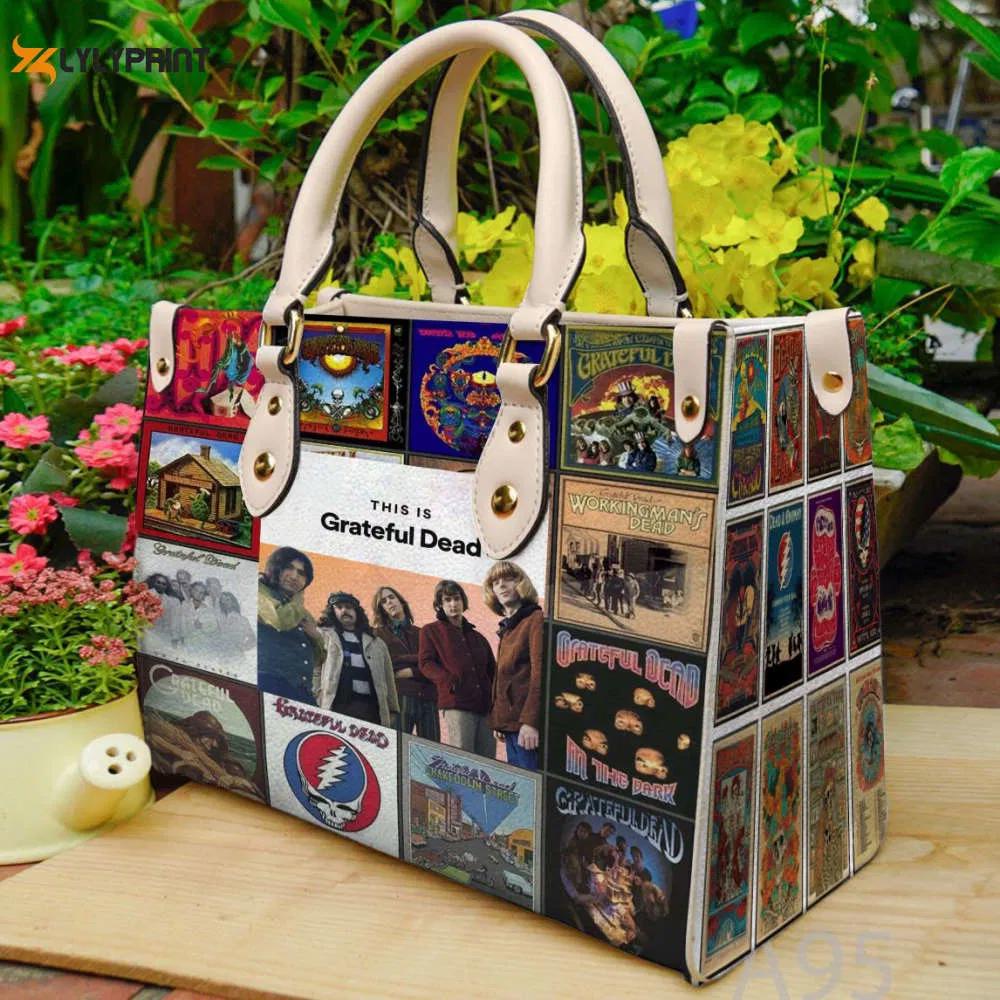 Grateful dead leather handbag gift for women 555 Women Leather Hand Bag