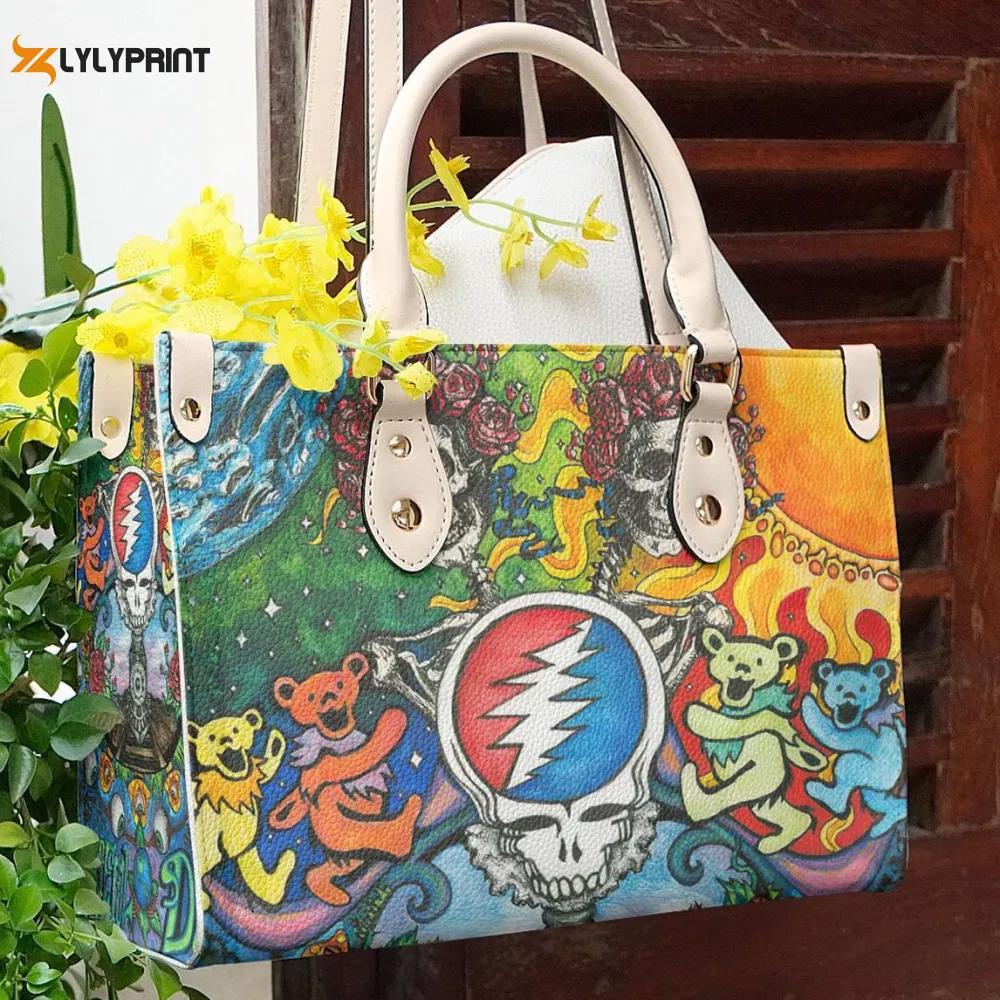 Grateful dead lover leather bag for women gift 1909 Women Leather Hand Bag