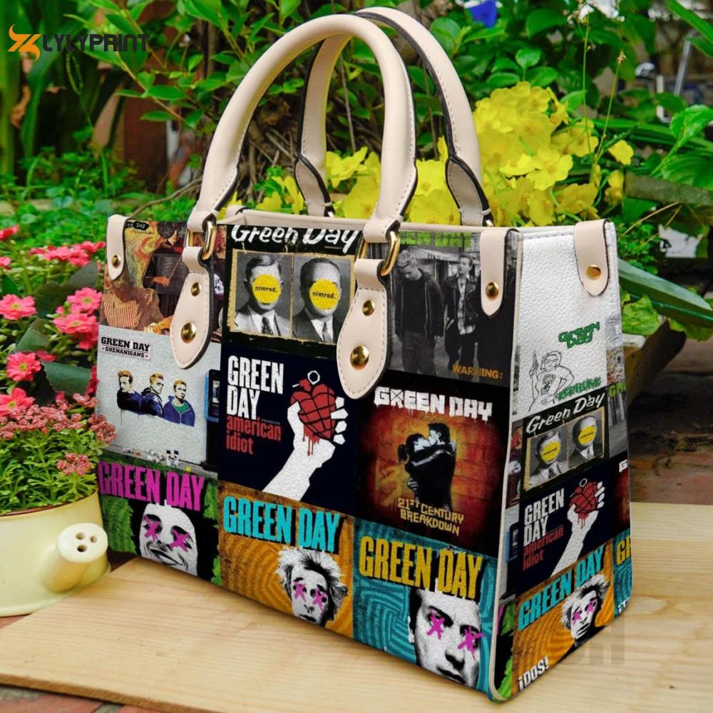 Green day  leather bag for women gift 3951 Women Leather Hand Bag