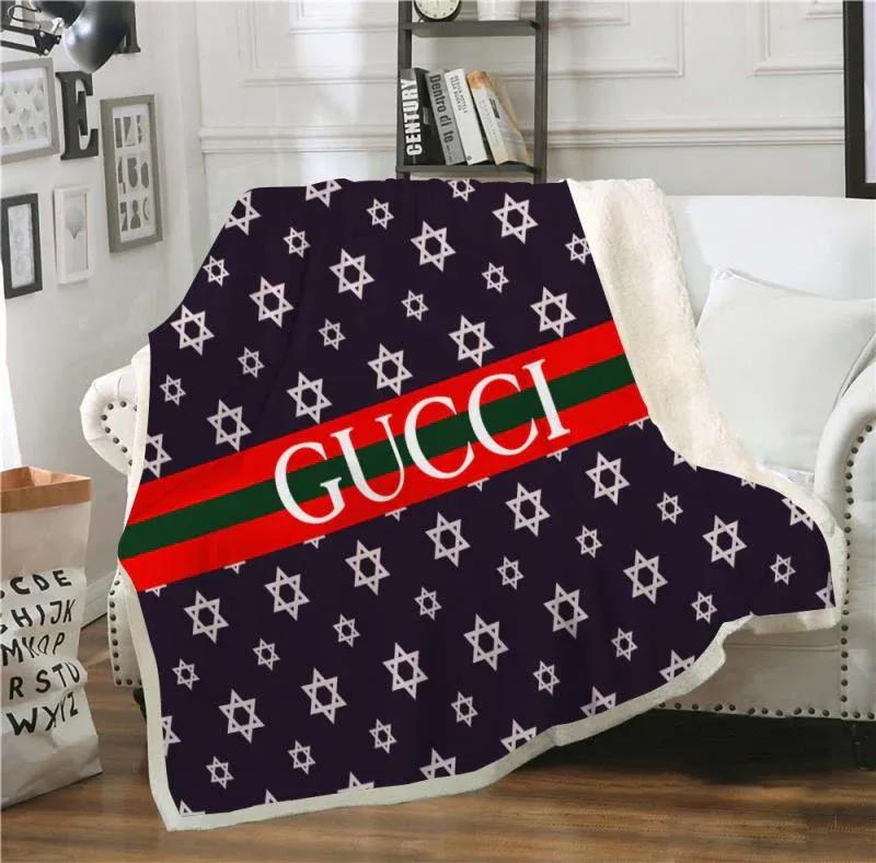Gucci fashion luxury brand fleece blanket comfortable blanket 258 Blanket Fleece
