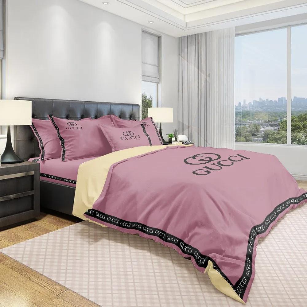 Gucci purple luxury brand bedding set duvet cover home decor Bedding Sets