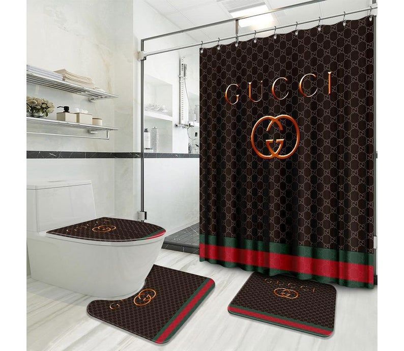 Gucci retro hypebeast bath mat home decor bathroom sets luxury fashion brand Bathroom Set