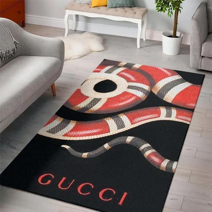 Gucci snake cool logo type 937. Upgrade Your Living Room with Luxury Home Decor: Area Carpets, Floor Decor, Door Mats, and Hot Gift Items with style a High-End Fashion Brand Rectangle Rug