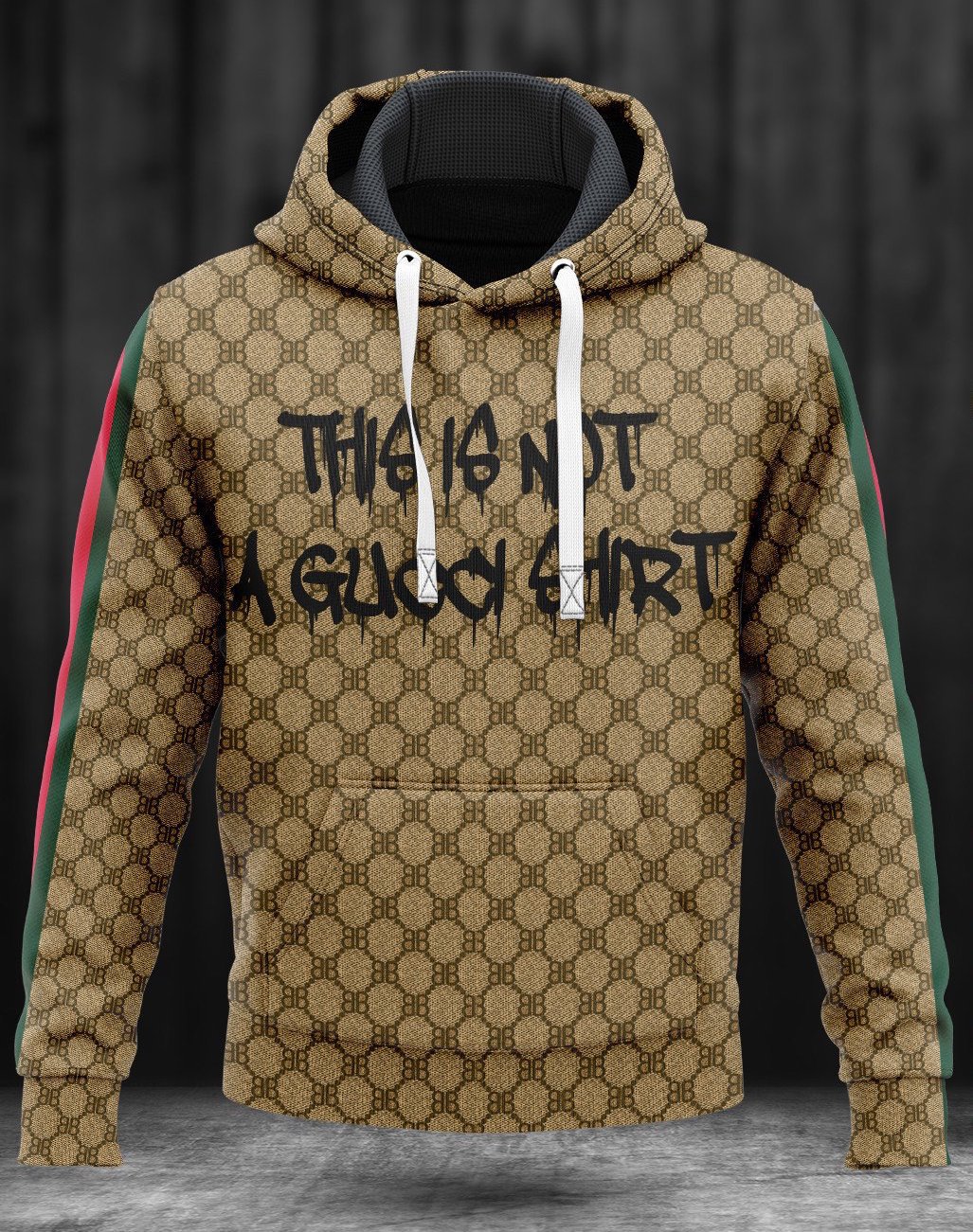 Gucci this is not a gucci shirt unisex hoodie luxury brand outfit for men women Hoodie 3D