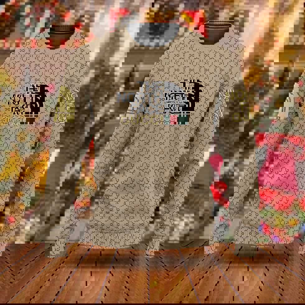 Gucci x the north face luxury ugly christmas sweater  hot 2024 style 445 Christmas Ugly Sweater