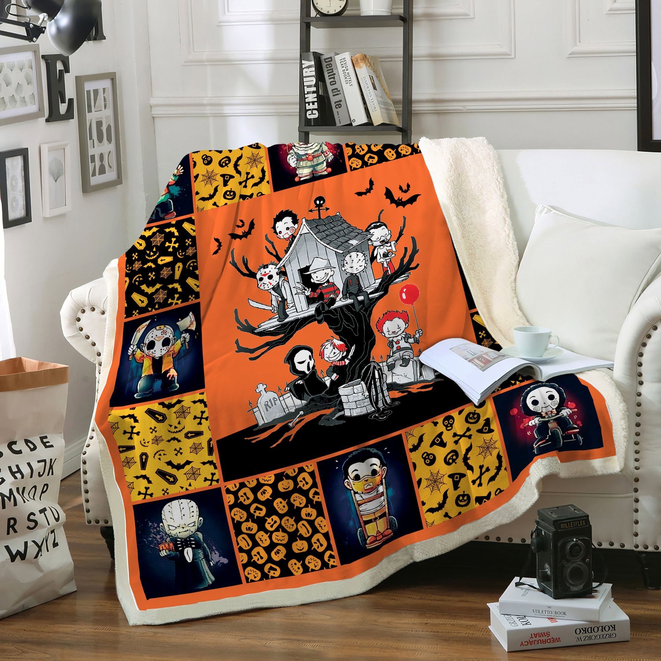 Halloween decorations character halloween horror quilt blanket fan made all season 3d Quilt Blanket