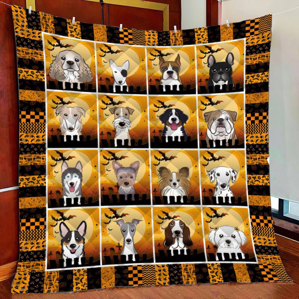 Halloween decorations dog halloween fleece blanket quilt blanket Quilt Blanket