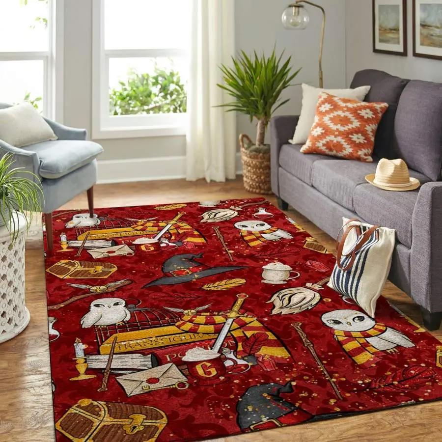 Harry potter area rug living room rug home decor gryffindor movie ofd 1912234 Rectangle Rug