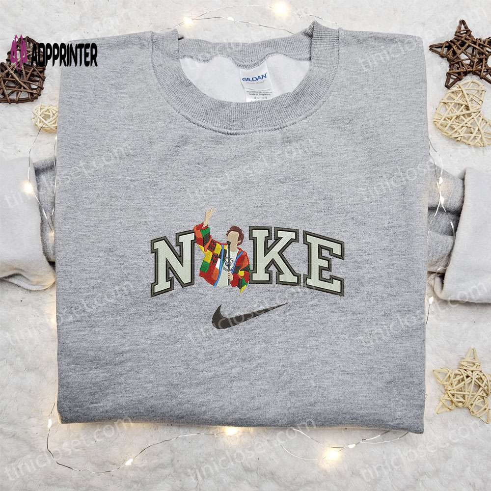 Harry styles x nike celebrity embroidered shirt: best nike inspired gift for family Embroidered Shirt