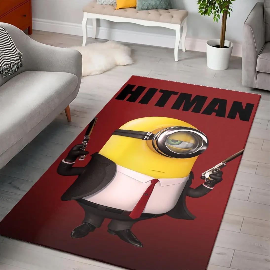 Hitman minions despicable minions cartoon movies area rugs living room carpet rug regtangle carpet floor decor home decor Rectangle Rug