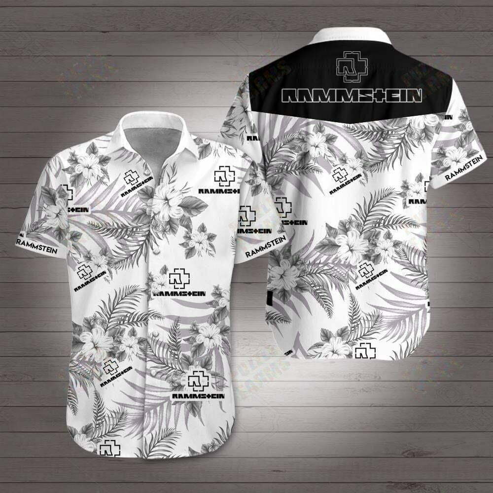 Hot rammstein logo hawaiian shirt Hawaii Shirt Shorts & Flip Flops