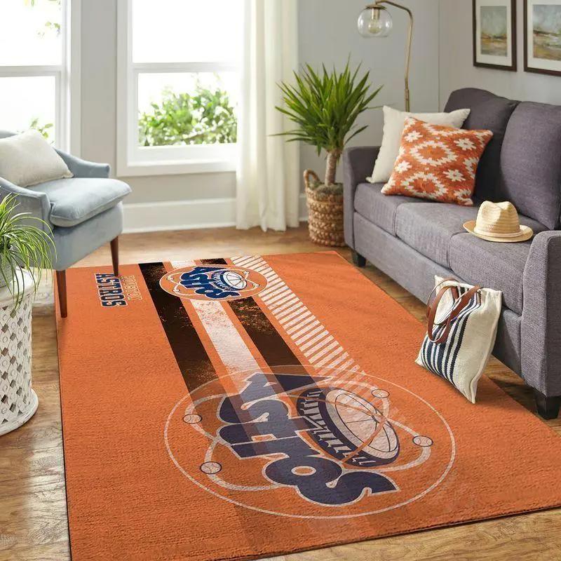 Houston astros area rug mlb baseball team logo rug regtangle carpet v4259 Rectangle Rug