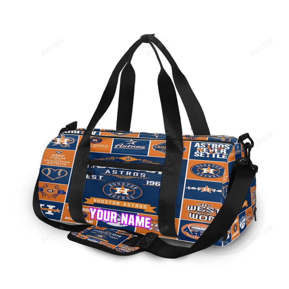Houston astros emblem v10 personalized name travel bag gym bag 2135 Travel Bag