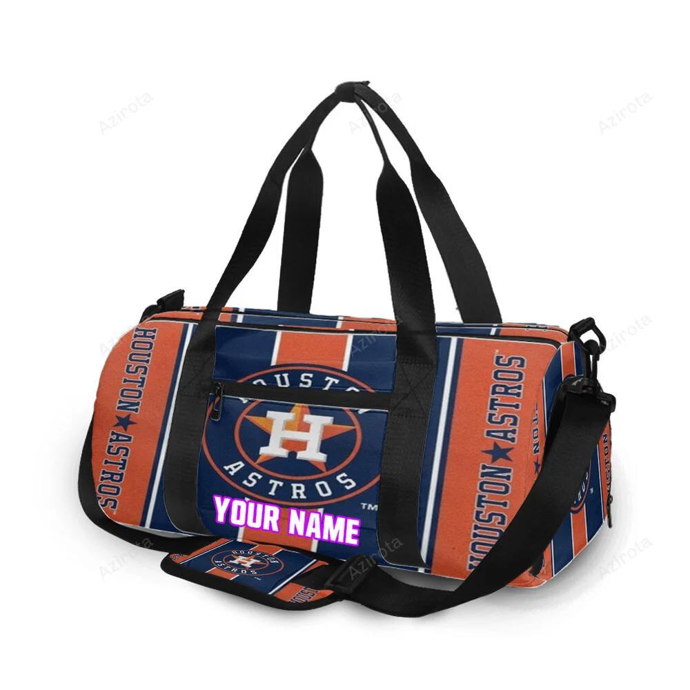 Houston astros emblem v6 personalized name travel bag gym bag 1014 Travel Bag