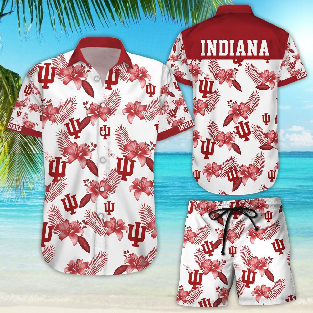 Indiana hoosiers hawaiian shirt 3d Hawaii Shirt Shorts & Flip Flops