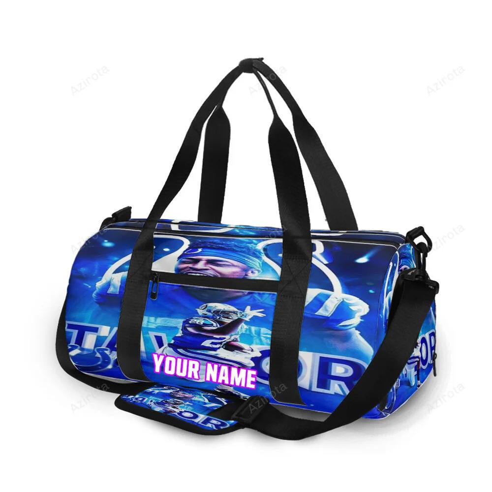 Indianapolis colts jonathan taylor4 personalized name travel bag gym bag 2090 Travel Bag