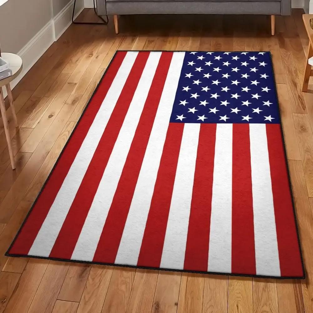 Indoor outdoor rugs, patriotic us flag rug Rectangle Rug