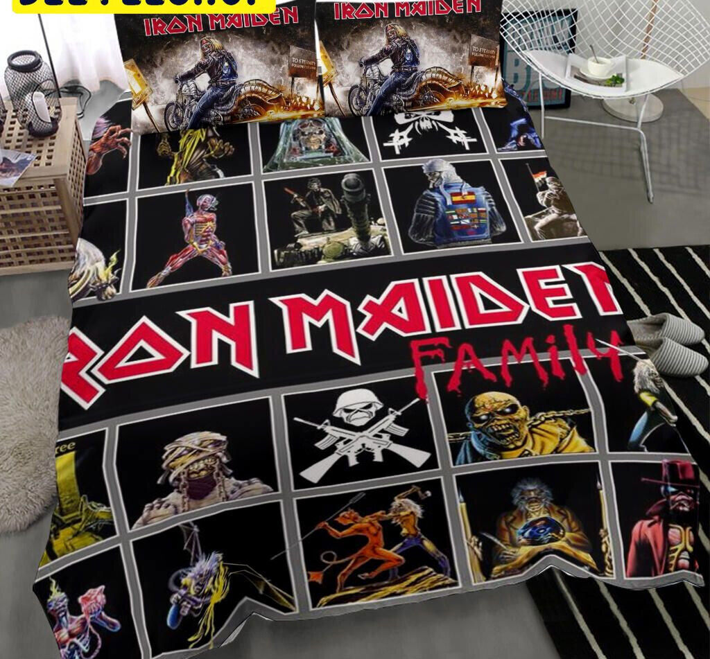 Iron maiden family band bedding set Bedding Sets