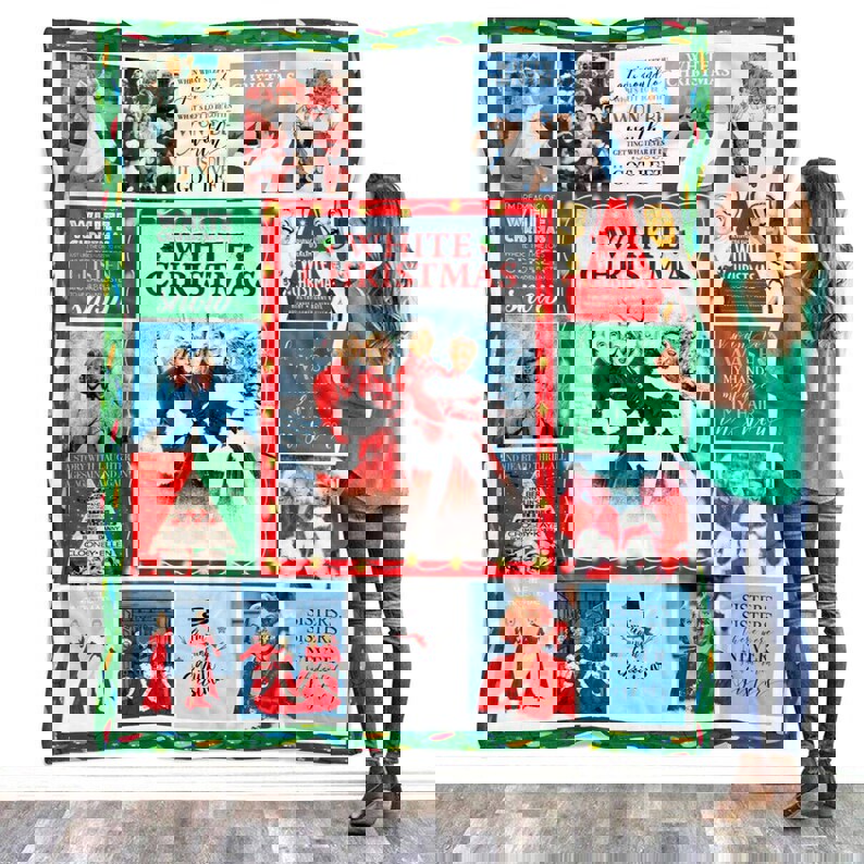 Irving berlin's white christmas movie blanket, white christmas romantic movie quilt, sister sister white christmas couch sofa blanket Quilt Blanket