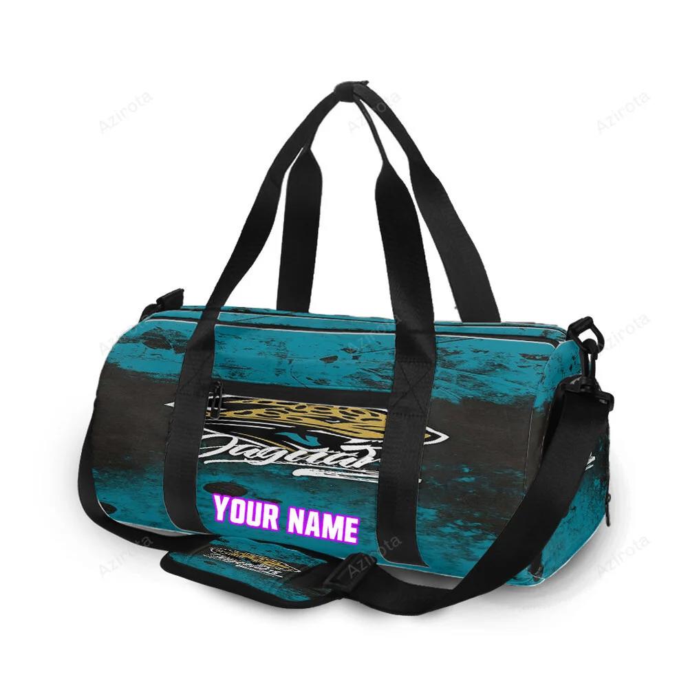 Jacksonville jaguars emblem v6 personalized name travel bag gym bag 1457 Travel Bag