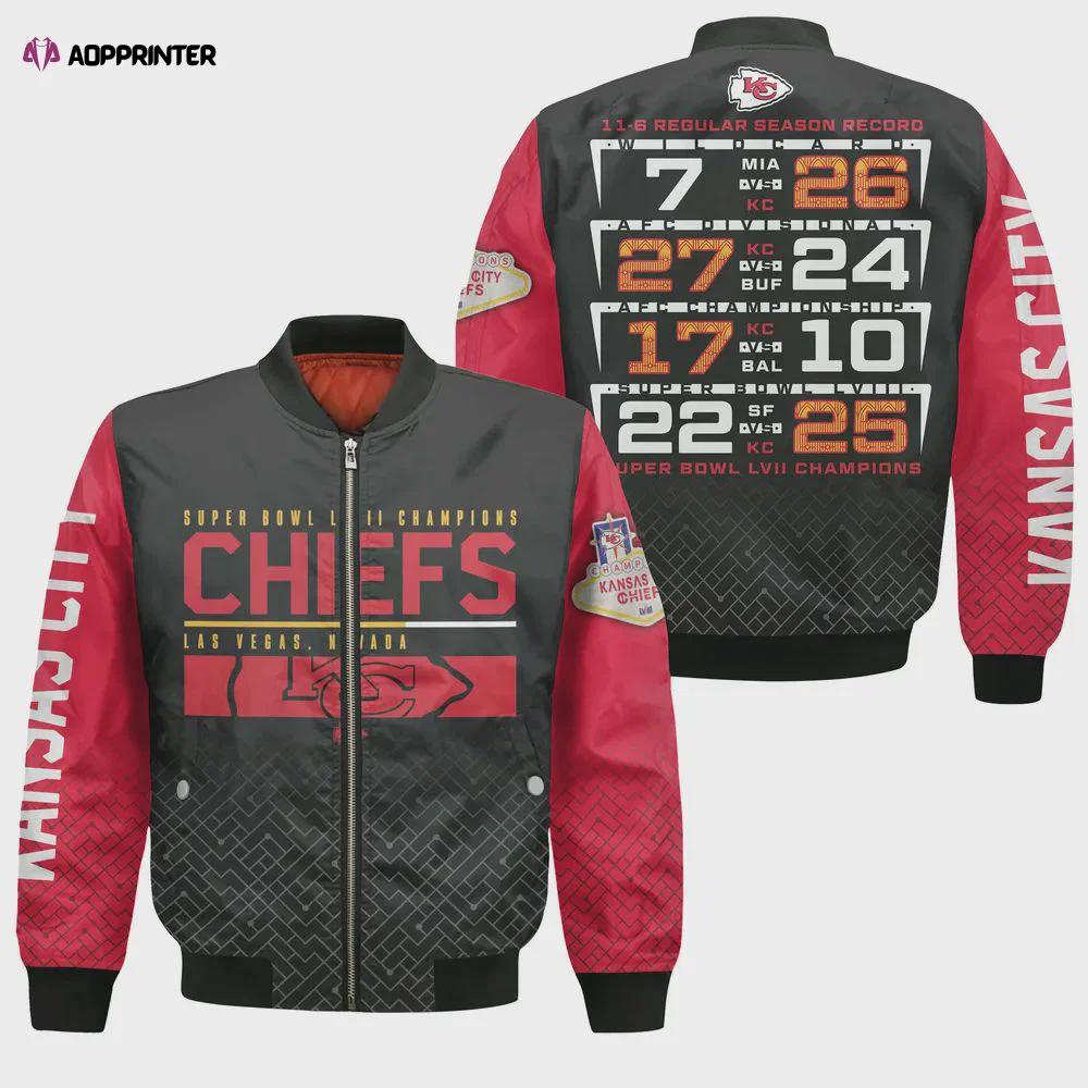 Kansas city chiefs national football league 2024 champions bomber jacket v21 Bomber Jacket