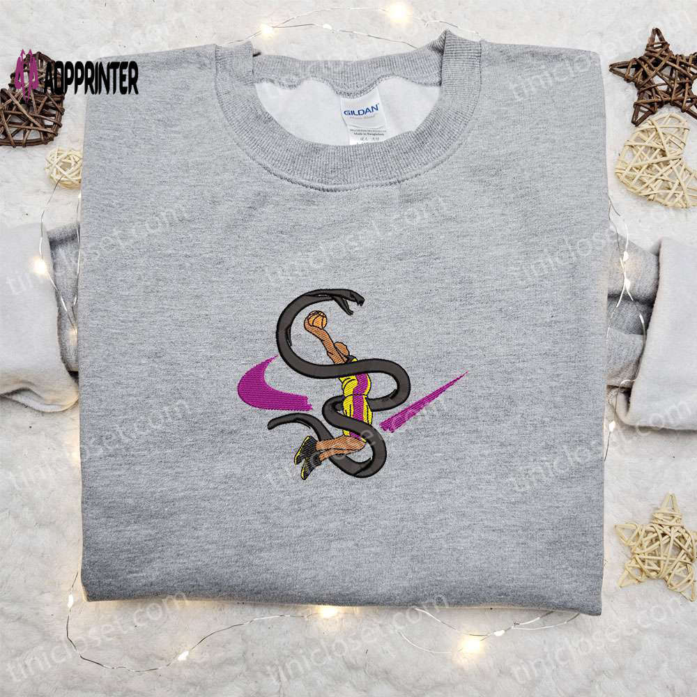 Kobe bryant snake x swoosh embroidered sweatshirt – lakers nba nike inspired shirt Embroidered Shirt
