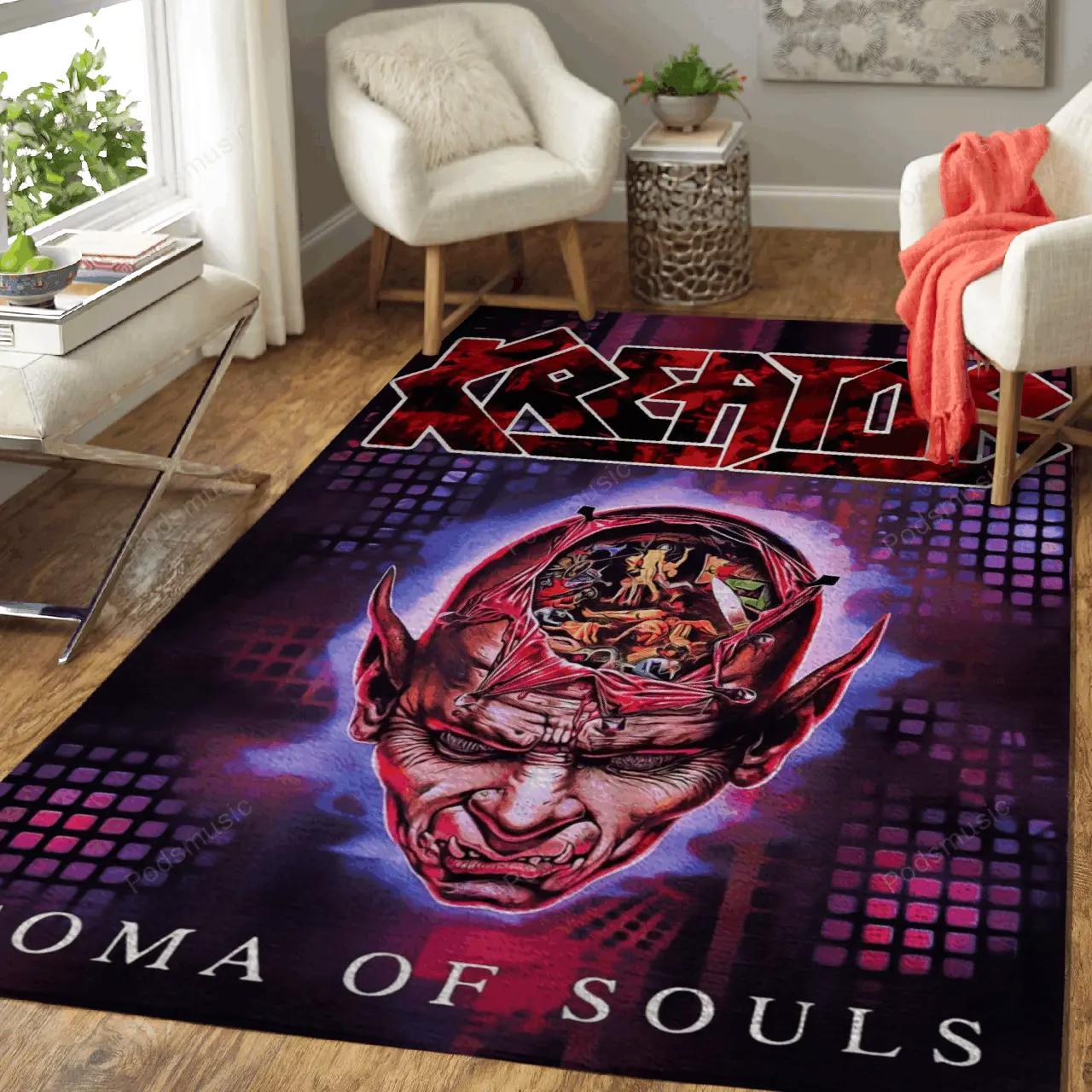 Kreator coma of souls metal music art for fans area rug living room carpet rug regtangle carpet floor decor home decor Rectangle Rug