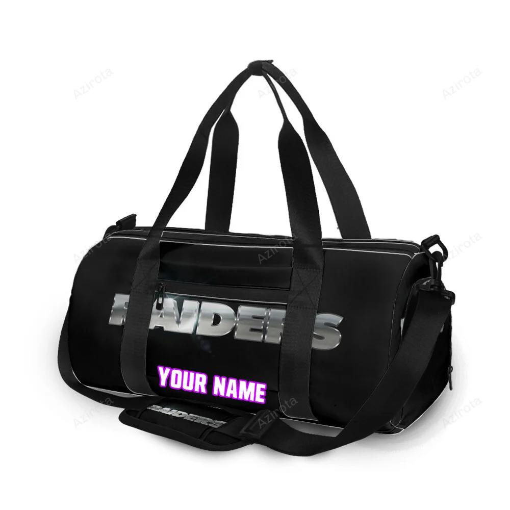 Las vegas raiders art text personalized name travel bag gym bag 484 Travel Bag