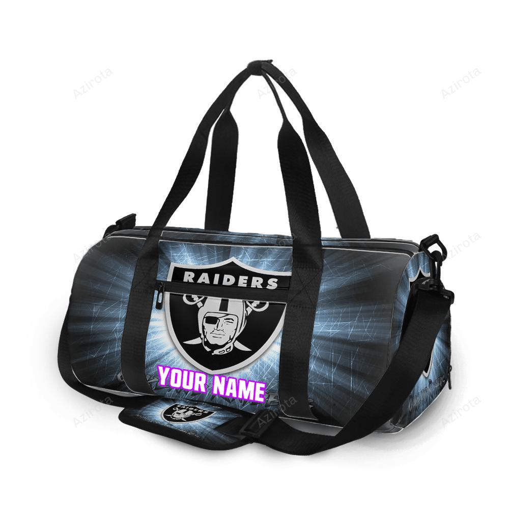 Las vegas raiders logo art17 personalized name travel bag gym bag 1671 Travel Bag