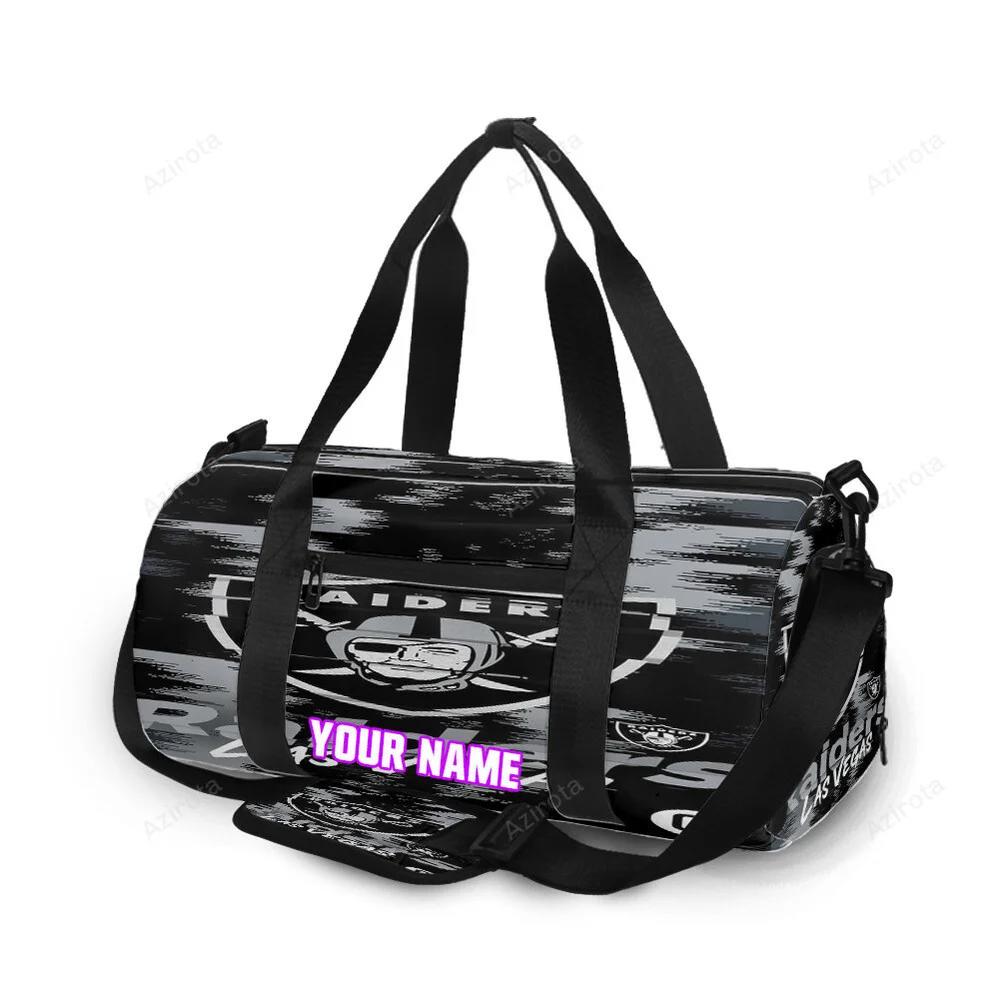 Las vegas raiders logo art7 personalized name travel bag gym bag 896 Travel Bag