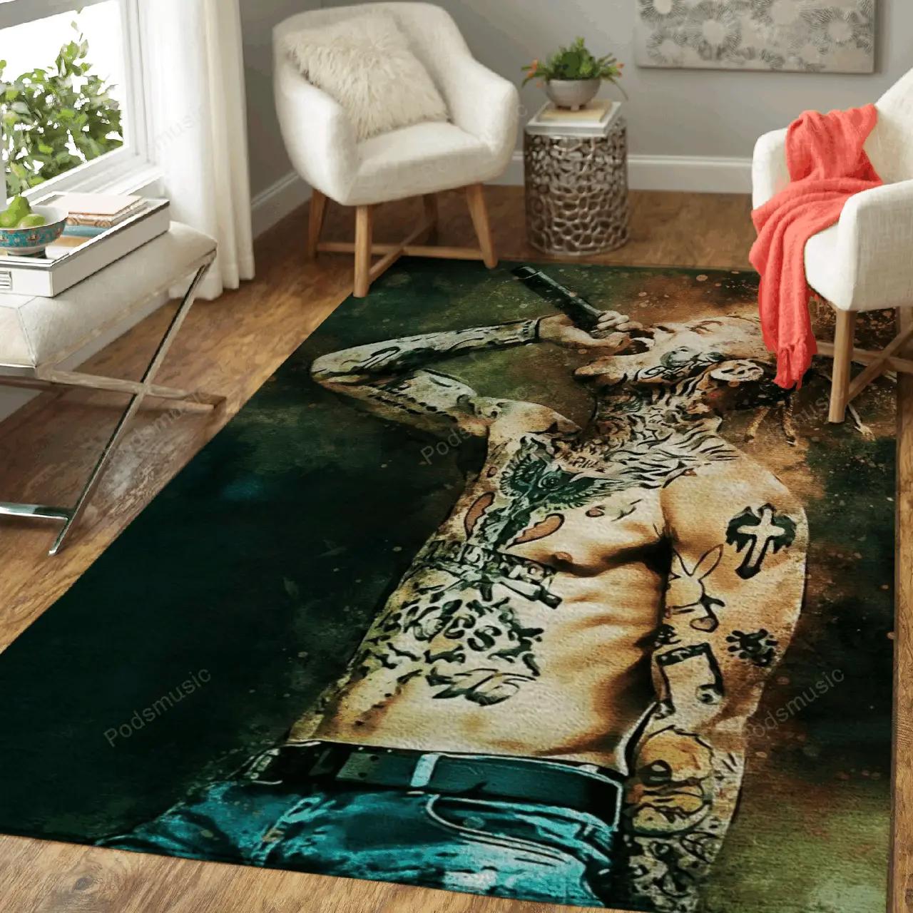 Lil skies rapper music world art for fans area rug living room carpet rug regtangle carpet floor decor home decor Rectangle Rug