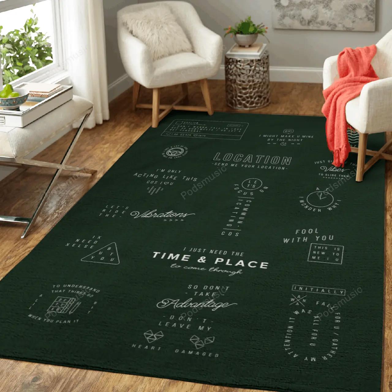 Location music art for fans area rug living room carpet rug regtangle carpet floor decor home decor Rectangle Rug