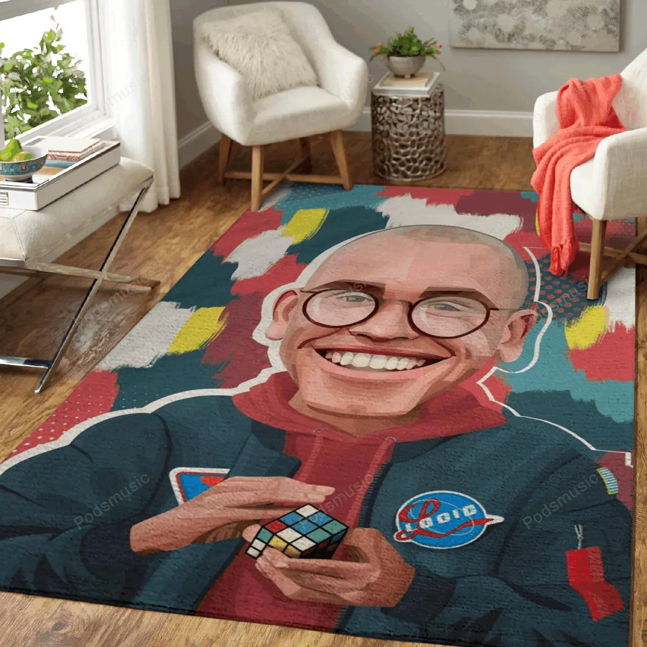Logic list music art for fans area rug living room carpet rug regtangle carpet floor decor home decor Rectangle Rug