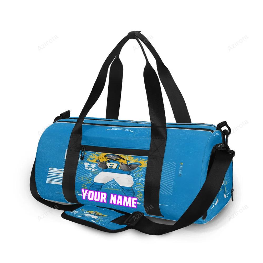 Los angeles chargers mike williams1 personalized name travel bag gym bag 1140 Travel Bag