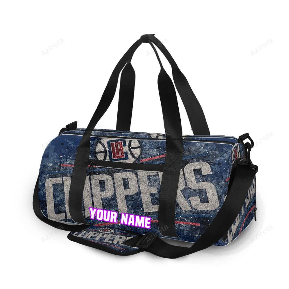 Los angeles clippers creative geometric logo personalized name travel bag gym bag 45 Travel Bag