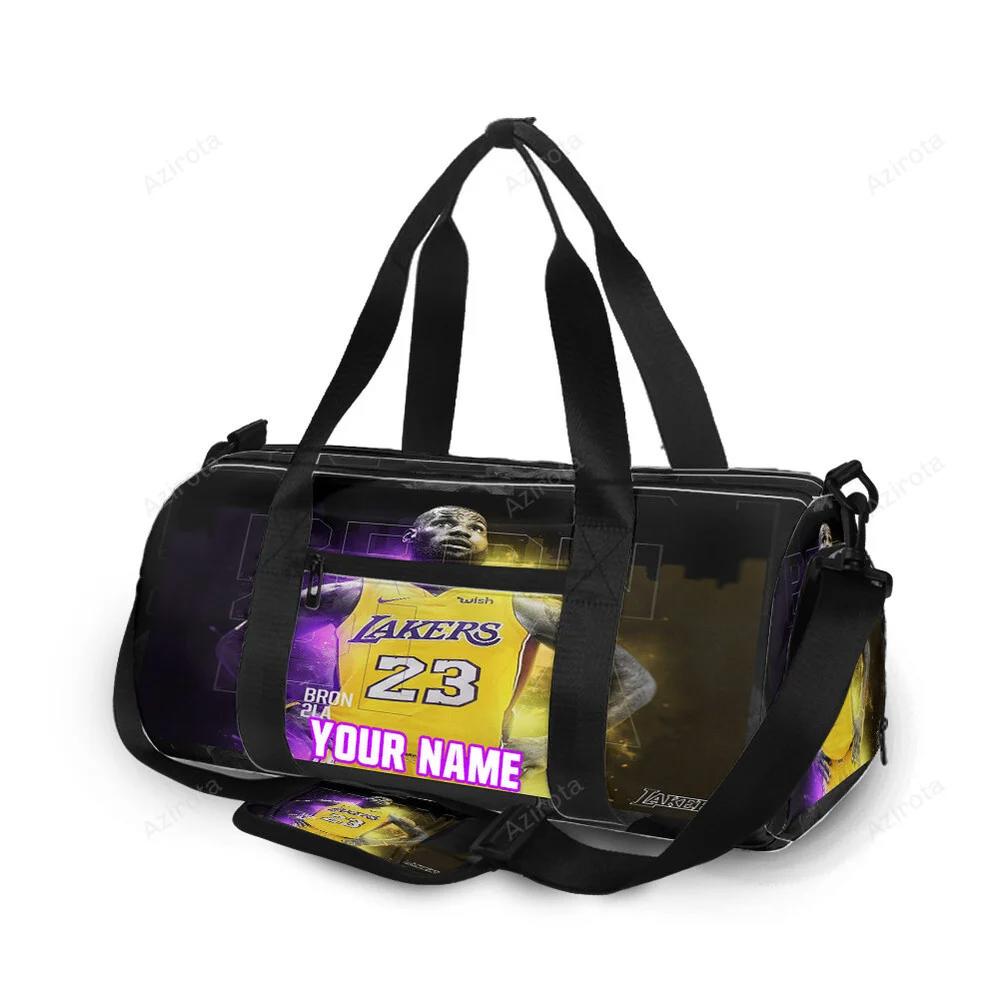 Los angeles lakers 23 lebron james v50 personalized name travel bag gym bag 1971 Travel Bag