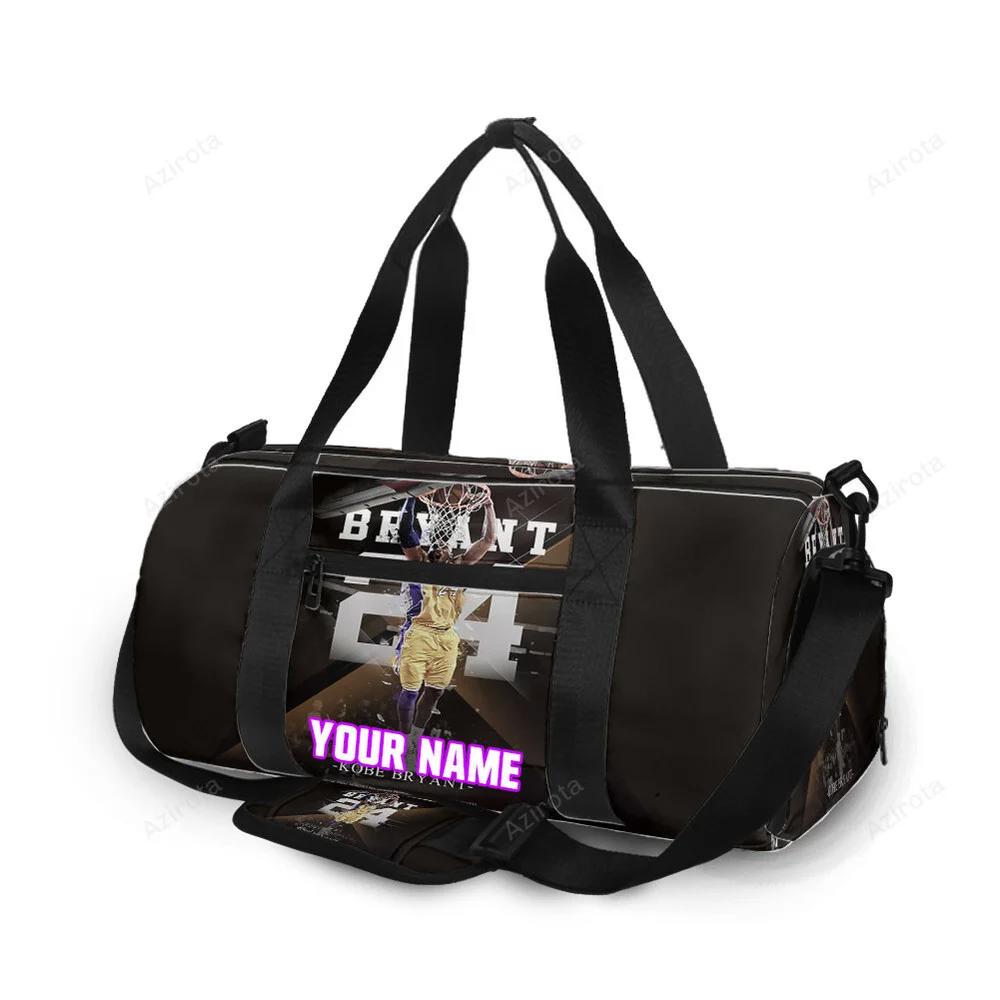 Los angeles lakers 24 kobe bryant v6 personalized name travel bag gym bag 215 Travel Bag