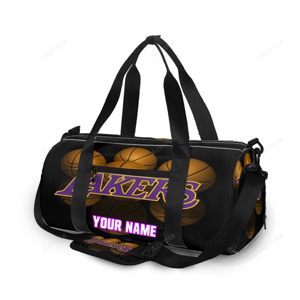 Los angeles lakers emblem v26 personalized name travel bag gym bag 170 Travel Bag