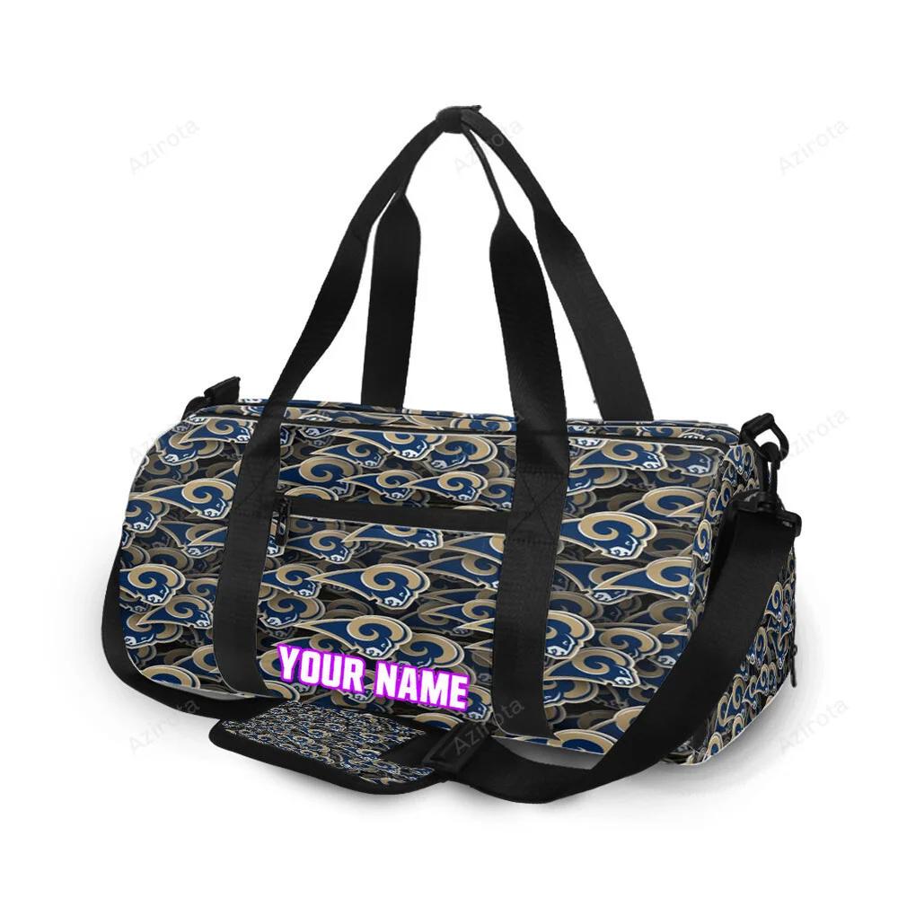 Los angeles rams2 personalized name travel bag gym bag 658 Travel Bag