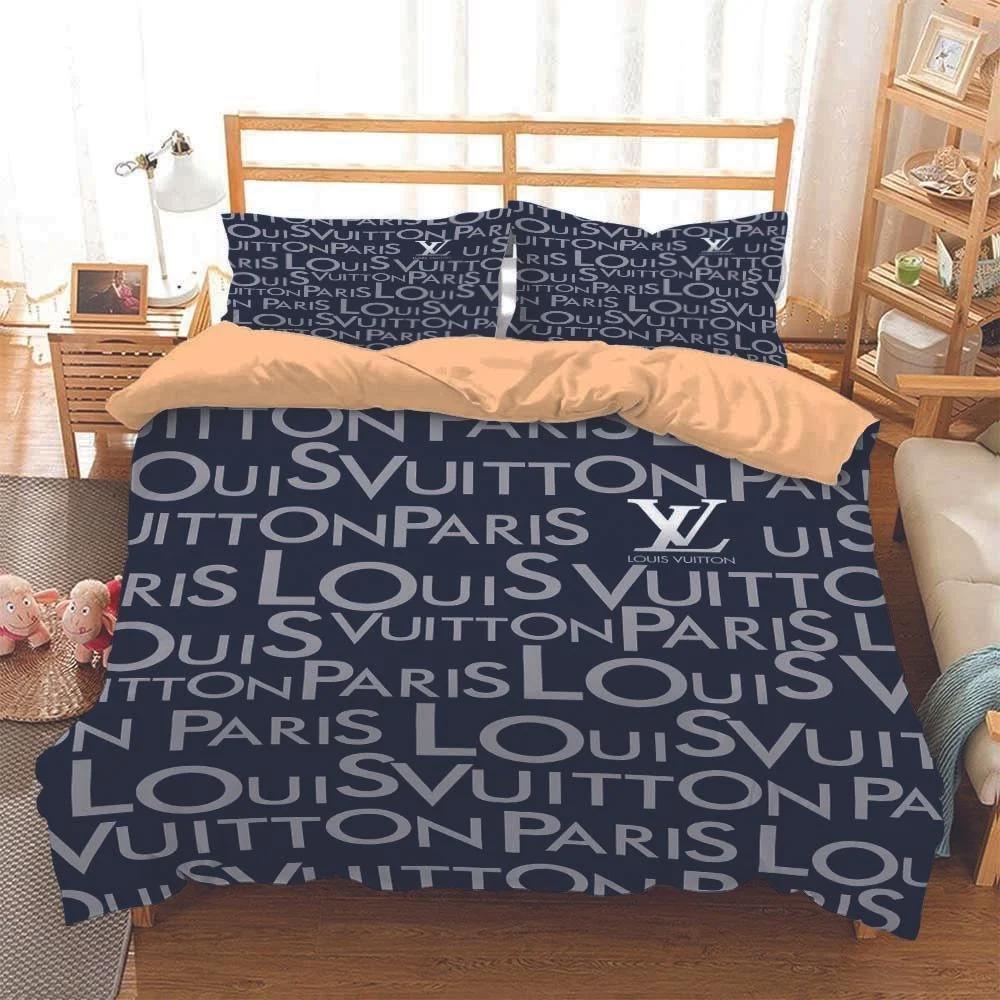 Louis vuitton hot fashion logo luxury brand premium bedding sets,bed sets, bedroom sets, comforter sets, duvet cover, bedspread Bedding Sets