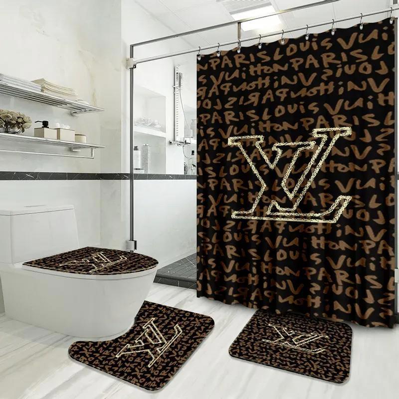 Louis vuitton hypebeast luxury fashion brand bath mat home decor bathroom sets Bathroom Set