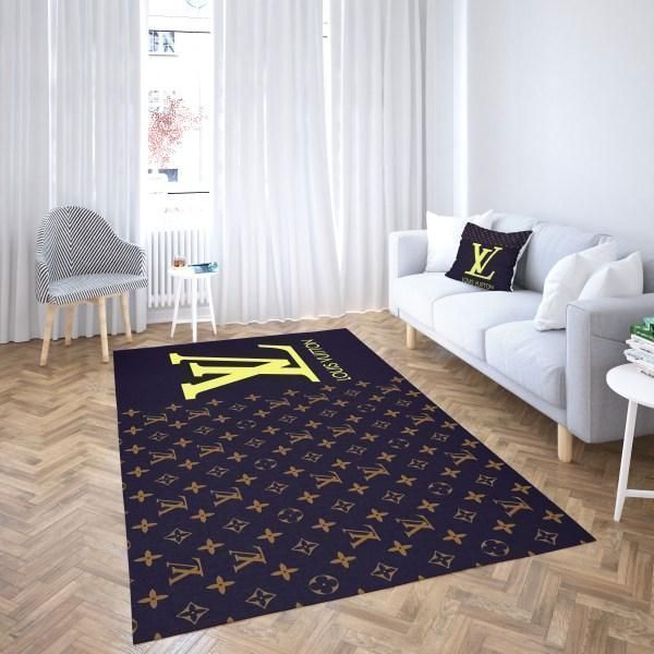 Louis vuitton logo type 668. Upgrade Your Living Room with Luxury Home Decor: Area Carpets, Floor Decor, Door Mats, and Hot Gift Items with style a High-End Fashion Brand Rectangle Rug